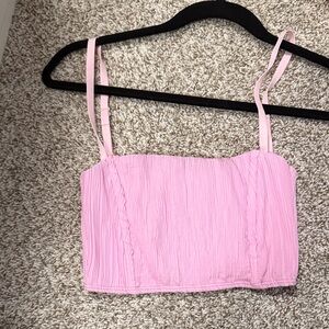 Lilac Ow Crinkle Crop Cami Top size small